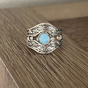 Sterling Silver Larimar Ring